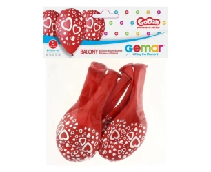 Balony premium serduszka 30cm 5szt - Godan
