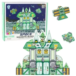 Klocki magnetyczne kosmos 66el - Leantoys