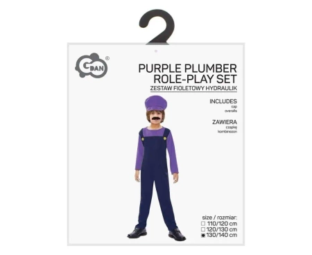 Strój dla dzieci Fioletowy hydraulik 130/140cm - Godan