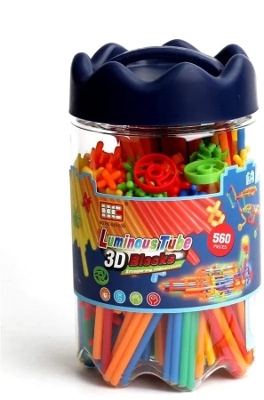 Klocki Małych Geniuszy - Słomki świecące 560 el - Askato