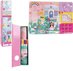 Silikonowa mata z łamigłowkami i grami Tęczowe... - Floss & Rock