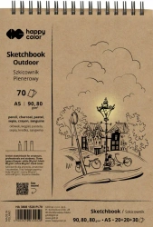 Szkicownik na spirali A5/80K Plenerowy HAPPY COLOR - GDD
