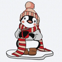 Malowanie po numerach - Ulubiona zima Kids 25x25cm - Ideyka