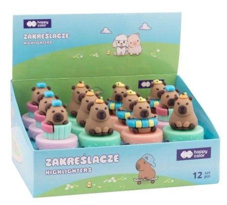 Zakreślacze-mazaki Kapibara Kapi Fun (12szt) - GDD