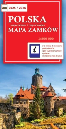 Polska mapa zamków 2025/2026 1:800 000 - praca zbiorowa