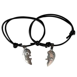 Komplet bransoletek - dwie połówki serca 2szt - Arpex