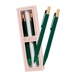 Długopis + ołówek Dyplomat zielony Gift Box - Cresco