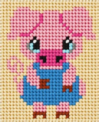 Haft. Moje pierwsze wyszywanie - Prosiaczek - Anex-bis