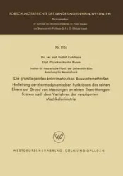 Die grundlegenden kalorimetrischen Auswertemethoden - Rudolf Kohlhaas