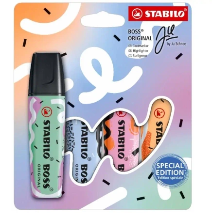 Zakreślacz Boss Original Pastel by Ju Schnee 4 kol - Stabilo