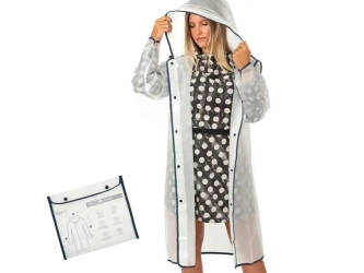 Peleryna przeciwdeszczowa transparentna S - Perletti