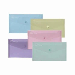 Teczka kopertowa DL pastel mix (5szt) - Snopake