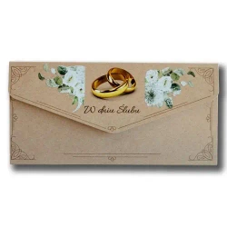 Karnet-koperta Ślub kraft - Trend
