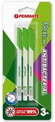 Długopis Flexi Trio Jet Antibacterial nieb. 3szt - Penmate