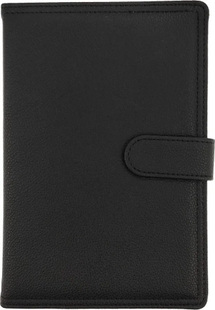 Kalendarz 2026 A5 dzienny z zapięciem ekoskóra czarny - Panta Plast kalendarze