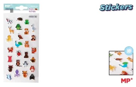 Naklejki 3D wesołe zwierzaki - MP Main Paper