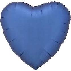 Balon foliowy Lustre Azure niebieski serce 43cm - Amscan