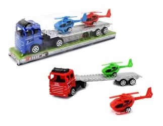 Cieżarówka z lawetą i pojazdami mix - Mattel