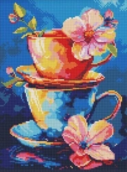 Diamentowa mozaika - Sekret picia herbaty 30x40cm - Ideyka