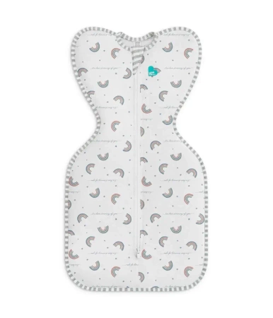 Otulacz Swaddle UP - rozmiar XS -  biały, tęcza - ETAP1 - 1 TOG Original