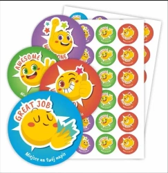 Naklejki motywacyjne - Angielskie emotki 48szt - LearnHow