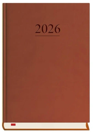Terminarz 2026 A5 dzienny Menadżera brązowy - Michalczyk i Prokop