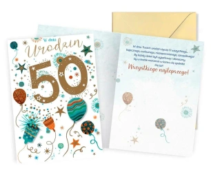 Karnet Urodziny 50 - Kukartka