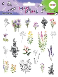 Tatuaże zmywalne Flowers HAPPY COLOR - Praca zbiorowa