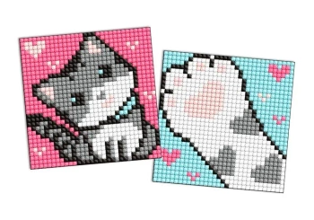 Diamentowa mozaika Kids magnes - Szary puszysty - Ideyka