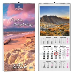 Kalendarz 2026 trójdzielny 13 planszowy Pejzaże - EV-Corp