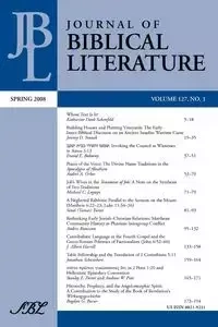 Journal of Biblical Literature, Spring 2008 - VanderKam James C.