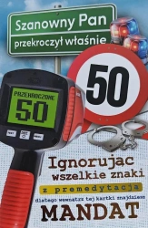Karnet Urodziny z mandatem 50 lat - YEKU