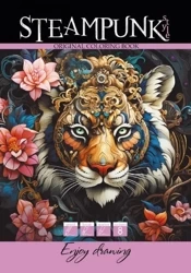 Kolorowanka A4 8 obrazków Steampunk Tygrys - Fresh