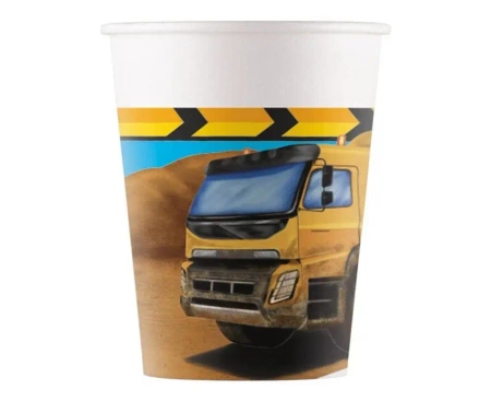 Kubeczki papierowe Construction 200ml 8szt - Godan