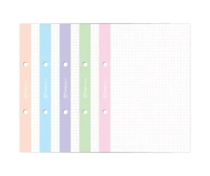 Wkład do segregatora A5/50K kratka kolor m. (5szt) - INTERDRUK