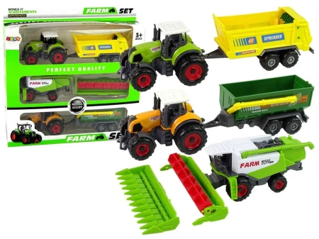 Traktory z przyczepami i kombajn - Leantoys