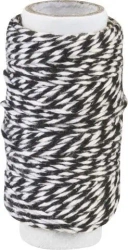 Sznurek bawełniany skręcany 20m czarny - Knorr Prandell