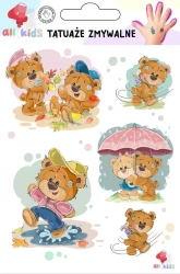 Tatuaże zmywalne dla dzieci Słodkie misie - All4Kids