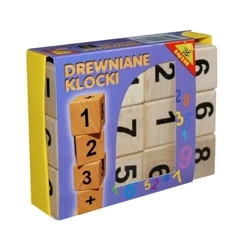 Klocki drewniane cyferki - Baczek