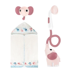 Zestaw kąpielowy prysznic słonik - różowy