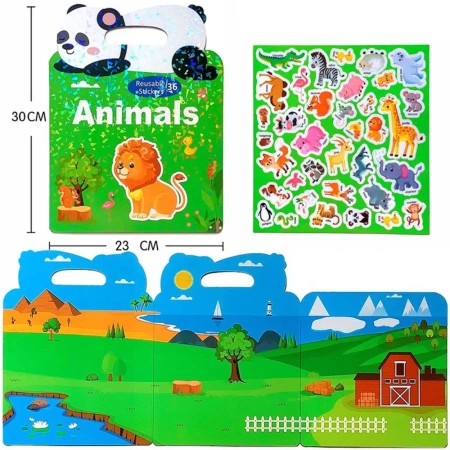 Książeczka z naklejkami zwierzęta - Askato