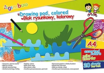Blok rysunkowy A4/20K kolorowy - Gimboo