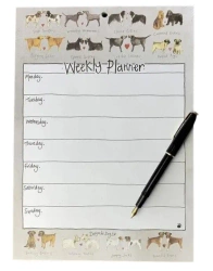 Tygodniowy planer A4/60K WP01 Urocze pary psów - Alex Clark