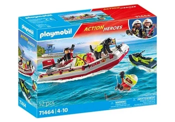 Playmobil Łódz straży pożarnej ze skuterem wodnym 71464