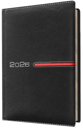 Kalendarz 2026 A4 tygodniowy registry czarny - Evena