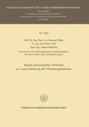 Einsatz Pneumatischer Verfahren Zur Automatisierung Der Werkzeugmaschinen - Opitz Herwart