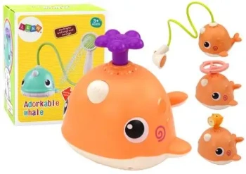 Zabawka do kąpieli Wieloryb pomarańczowy - Leantoys