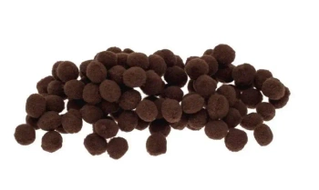 Pompony brązowe 10mm 100szt - Brewis