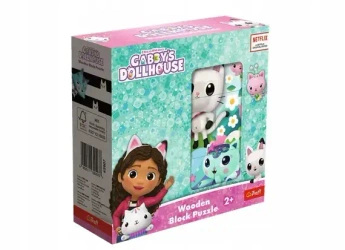 TREFL Zabawka drewn.Block puzzle KociD.Gabby 62007