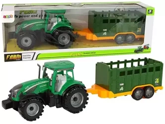 Ciągnik z napędem frakcyjnym zielony - Leantoys
